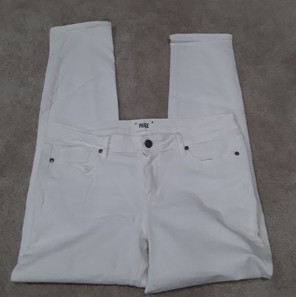 PAIGE Denim - PAIGE Skyline Ankle Peg White Jeans